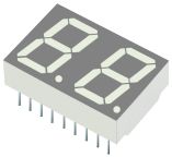 DA56-51SURKWA Kingbright 2 7 Segment LED Display Anode Red 100mcd Right Side 14.2 mm