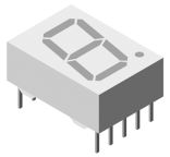 TDSG5150 Vishay 1 7 Segment LED Display Anode Green 9.5mcd Right Side 13 mm