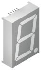 Kingbright 1 7 Segment LED Display Anode Red 260mcd Right Side 57 mm