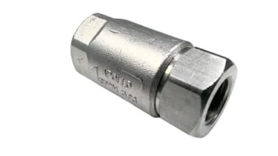 APOLLO VALVES 62-502-01 - BALL CHECK VALVE, 3/8 INCH SIZE, STAINLESS STEEL BODY MATERIAL, 400 PSIG, 100-350 F TEMPERATURE RANGE
