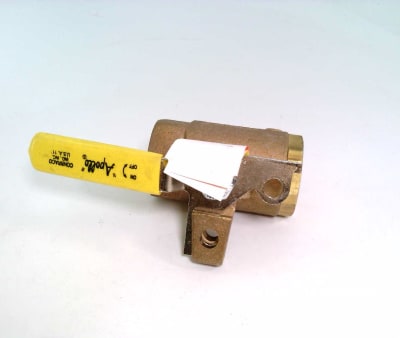APOLLO VALVES 75-104-41 - BALL VALVE, BRONZE, 2 POSITION, PAD LOCKING, 75 SERIES, 3/4” SIZE, THREADED ENDS W/ (-41) AUTOMATIC DRAIN
