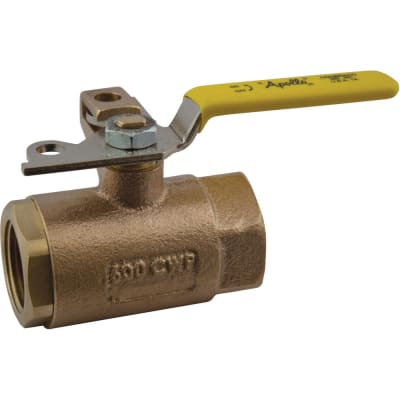 APOLLO VALVES 75-103-41 - BALL VALVE, PAD LOCKING, 75 SERIES, 1/2 SIZE, THREADED ENDS W/ (-41) AUTOMATIC DRAIN, BRONZE