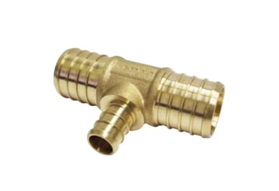 APOLLO VALVES APXT1112 - BARB REDUCING FITTING, PEX-B, BRASS MATERIAL, TEE CONNECTOR / TRIPLE FITTING, 1" X 1" X 1/2", 200 DEG F MAX, 200 PSI MAX, (305-681)