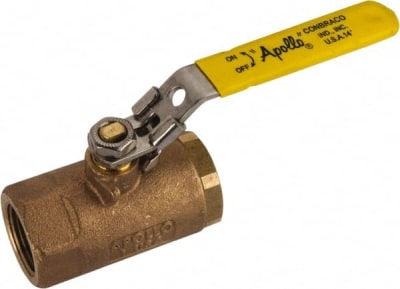 APOLLO VALVES 70-105-27 - BRONZE BALL VALVE, 70 SERIES, 1 SIZE, THREADED ENDS, W/ (-27) SS LATCH LOCK LEVER, (MOQ=1, PKG QTY=1)