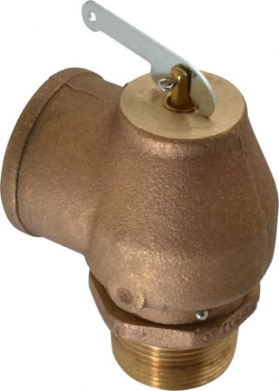 APOLLO VALVES 13-213-B15 - ASME LOW PRESSURE STEAM HEATING RELIEF VALVE: 1-1/4" INLET, 15 MAX PSI FNPT X MNPT, BRONZE BODY, 250 ° F (MOQ=1, PKG QTY=1)