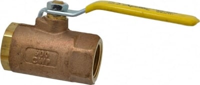 APOLLO VALVES 70-105-01 - 1" PIPE, STANDARD PORT, BRONZE STANDARD BALL VALVE 2 PIECE, INLINE - ONE WAY FLOW, FNPT X FNPT ENDS, LEVER HANDLE, 600 WOG, 150 WSP, (MOQ=1, PKG QTY=1)