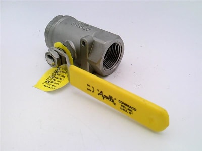 APOLLO VALVES 76-105-01A - BALL VALVE, CF8M, STAINLESS STEEL, 76 SERIES, 1 INCH, 2-PIECE, FNPT END STYLE, 2000 PSIG, SERIES 76-100, WATER, LEVER OPERATED ACTUATOR, 316 STAINLESS STEEL