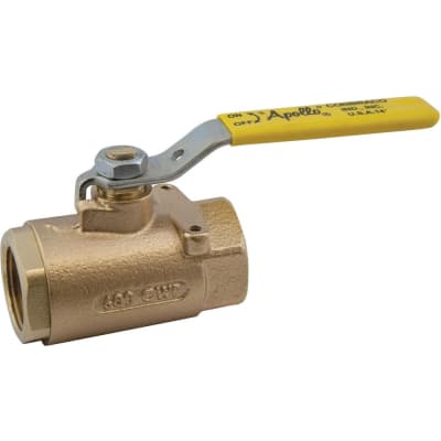 APOLLO VALVES 71-107-01 - MANUAL BALL VALVE: 1-1/2" PIPE, STANDARD PORT, BRONZE 2-PIECE, FNPT, 600 PSI WOG (MOQ=1, PKG QTY=1)
