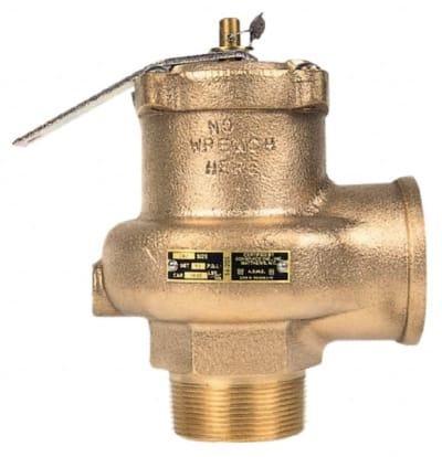 APOLLO VALVES 14-207-08 - STEAM RELIEF VALVE, HIGH CAPACITY, 3 INCH NOMINAL SIZE, MNPT X FNPT, 15 PSI MAX, BRONZE BODY, 250 DEG F TEMPERATURE RATING, DOMESTIC