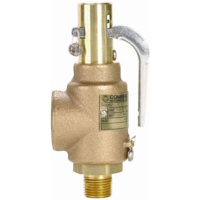 APOLLO VALVES 29-202A-100 - PRESSURE RELIEF VALVE, 1/2" MALE NPT INLET X 1" FEMALE NPT OUTLET, SET AT 100 PSI, 423 POUNDS PER HOUR CAPACITY