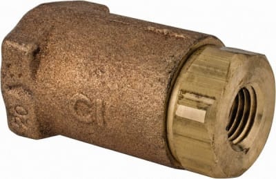 APOLLO VALVES 61-103-01 - CHECK VALVE, IN-LINE, ONE-WAY, 1/2 INCH NPT, BRONZE BODY