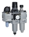 Parker 1/4 in FRL, Pulse Drain, 5 μm Filtration Size Integrated Pressure Gauge