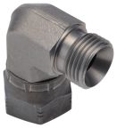 Parker 8C6MK4S Male G, 90 °, Steel, 0.5 in Hose ID