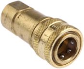 Parker Brass Hydraulic Quick Connect Coupling Female G 1/4 in, 1000 psi