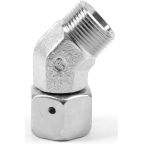 Parker EV15LOMDCF Hydraulic Fitting Male, 45 °, Steel, 15 mm Hose ID