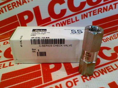 Parker Hannifin 4F-C4L-10-SS - CHECK VALVE 1/4INCH FNPT 10PSI 316SS