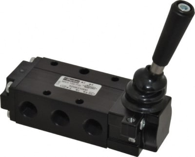 Parker Hannifin 520831000 - MECHANICALLY OPERATED VALVE: 4-WAY & 2-POSITION, LEVER-MANUAL RETURN ACTUATOR, 1/4" INLET, 1/4" OUTLET, 2 POSITION 0.83