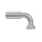 Parker, 16N77-12-16 Stainless Steel Steel Hydraulic Fitting, Female SAE 1 in, 90 °, One Piece Parkrimp Permanent Crimp