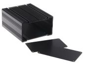 RS PRO Black Anodised Aluminium Heat Sink Case 60.5 mm, 125 mm, 105 mm