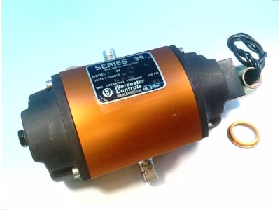 DISCONTINUED BY MANUFACTURER, PNEUMATIC VALVE ACTUATOR, SERIES 39S, SPRING RETURN, 185IN-LB AT 870PSI, 120VAC SOLENIOD