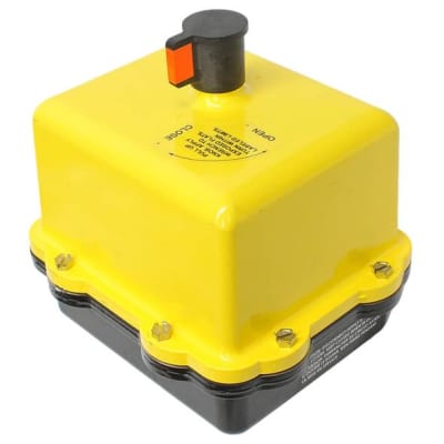 DISCONTINUED BY MANUFACTURER, ELECTRIC ACTUATOR, SIZE 20, SERIES 75, 100% DUTY CYCLE, WATER TIGHT TYPE 4, 120 VAC, 60 HZ, .5 A, 60 IN-LBS TORQUE