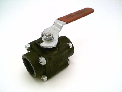 DISCONTINUED BY MANUFACTURER, BALL VALVE, CARBON STEEL BODY, 2 INCH NPT, STAINLESS STEEL TRIM, HANDLE OPERATED