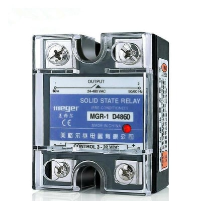 Megger MGR-1 D4860 - SINGLE-PHASE, SOLID STATE RELAY, 220V, 60A DC