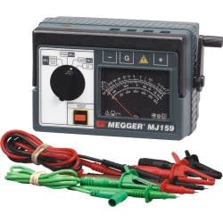 Megger MJ159 - INSULATION TESTER, ANALOG, HAND CRANK, 100/250/500/1000 V, 0-5K RANGE, 6410-863
