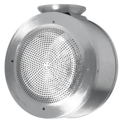 ATLAS COPCO 510-8 - BAFFLE/ENCLOSURE, COMPACT, CYLINDRICAL, BI-DIRECTIONAL, 8INCH, SATIN BRUSHED ALUMINUM, MOUNTS A STANDARD SPEAKER, WILL NOT WORK WITH 8W TRANSFORMER
