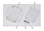 Takachi Electric Industrial PF Series Grey ABS Enclosure, IP40 30 mm, 150 mm, 150 mm