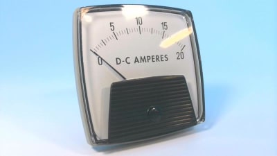 Yokogawa 250-324-GBNG - ANALOG PANEL METER, 3 1/2 INCH ANALOG, D-C AMPERES, SCALE: 0-20 DC AMPERES, THREADED TERMINALS, INPUT: 0-100 MVDC