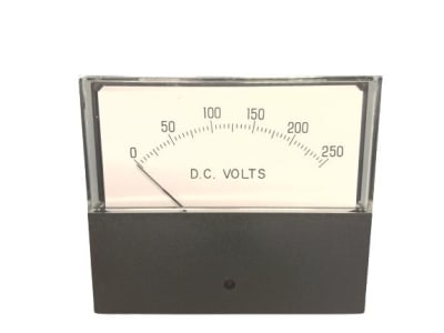 Yokogawa 612234-RF - DISCONTINUED BY MANUFACTURER, VOLTAGE METER, 0-250 DC VOLTS METER, 0-LEFT, 75 RIGHT DC VOLTS, 3.5" PANEL METER
