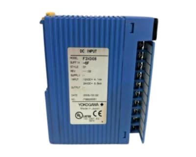 Yokogawa F3XD08-6F - DISCONTINUED BY MANUFACTURER, DC INPUT MODULE, SINK/SOURCE, 12-24 V DC, 8 PTS