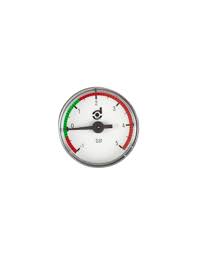 PRESSURE GAUGE, 1/8 INCH BSP/G THREAD SIZE, -14.5 TO 72.5 PSI, 1.54 INCH OUTER DIAMETER, CENTER BACK CONNECTOR LOCATION, FIK SERIES