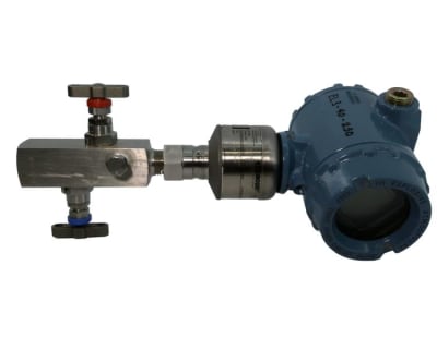 PRESSURE TRANSMITTER, IN-LINE CONNECTION, 0.035%, 0-150PSIA (0-10.34 BAR) RANGE, ABSOLUTE MEASUREMENT, ATTACHED 0306 TRANSMITER, 4-20MAMP TRANSMITER OUTPUT