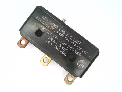 Honeywell BA-2R708-P7 - LIMIT SWITCH, PIN PLUNGER, 20 AMP, SPDT, 1 HP 125 VAC, 2 HP 250 VAC, SCREW TERMINAL, W/BASIC PACKET 1PA10