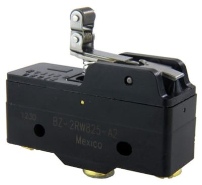 Honeywell BZ-2RW825-A2 - BASIC SWITCH, ROLLER LEVER, SPDT, 15A, 480V; MICROSWITCH TYPE:STANDARD; MICROSWITCH ACTUATOR:ROLLER LEVER; CONTACT CONFI