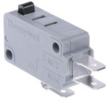 Honeywell Plunger Micro Switch, Quick Connect Terminal, 16A, 250 V, SPDT