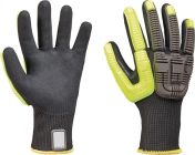 Honeywell Safety 41-4413BE Black Fibreglass, High Performance Polyethylene, Polyester, Steel Fibre Work Gloves, Nitrile