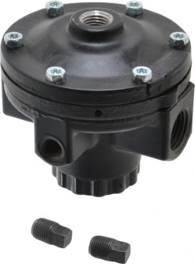 Norgren 11-008-130 - 1/2 NPT 10 - 400 PSI AIR PILOT OPERATED ZINC/ALUMINUM REGULATOR 400 MAX SUPPLY PSI, 70 CFM, 0 TO 175F, 3.38" WIDE X 3.3"