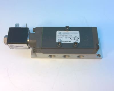 Norgren 250-02-004-68-5 - DISCONTINUED BY MANUACTURER, SOLENOID VALVE, SINGLE SOLENOID, 2 POSITION, 5-WAY, SPRING RETURN, NO CENTER, 1/4 INCH NPT,