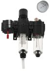 Norgren 3/8 in G FRL, Semi Automatic Drain, 40 μm Filtration Size