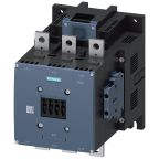 Siemens 3RT1 Contactor, 500V, 550 V Coil, 3-Pole, 500 A, 250 kW 550V, 2 NO/2 NC, 1kV