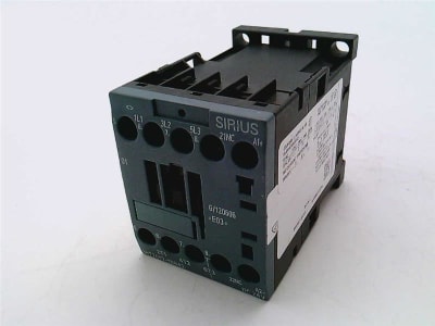 Siemens 3RT2017-1BB42 - POWER CONTACTOR, AC-3E/AC-3, 12 A, 5.5 KW / 400 V, 3-POLE, 24 V DC, AUXILIARY CONTACTS: 1 NC, SCREW TERMINAL, SIZE: S00
