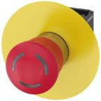 Siemens 3SU1 Series Latching Illuminated Pushbutton, Front, 22.3 mm Cutout, 1 NO/1 NC, IP66, IP67, IP69