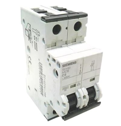 Siemens 5SY6206-7BB - DISCONTINUED BY MANUFACTURER, CIRCUIT BREAKER, C-CURVE, 2 POLE, 400 V