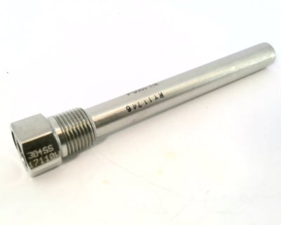 BULB WELL, 5 1/4" X .500", 1/2" INSIDE PIPE THREAD, 1/2" OUTSIDE PIPE THREAD, STAINLESS STEEL CONNECTOR AND TUBE, 600 DEGREE MAXIMUM TEMPERATURE