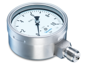 Bourdon 1/2 in NPT Monel 400 Pressure Gauge, 100 mm, 40 bar