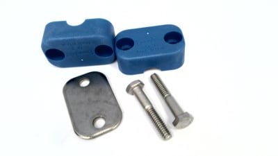 Swagelok 304-S3-PP-8T - DISCONTINUED BY MANUFACTURER, CLAMP / TUBE SUPPORT KIT, STACKING BOLTED PLASTIC, 1/2 INCH TUBE SIZE, POLYPROPYLENE SUPPO
