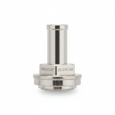 Swagelok 316L-8-VCR-3AS6 - 316L SS VCR FITTING, SHORT AUTOMATIC TUBE BUTT WELD GLAND, 1/2 IN. VCR X 3/8 X 0.035 IN. TBW, 0.75 IN. (19.1 MM) EXT